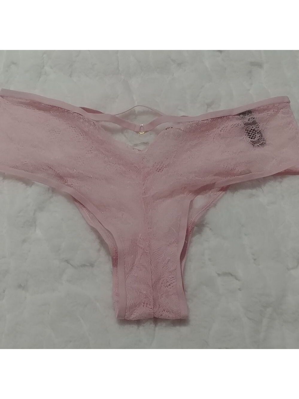 NWOT XL Vintage Victoria's Secret Very Sexy Cheeky Pink/Red Strappy Detail - Picture 5 of 17